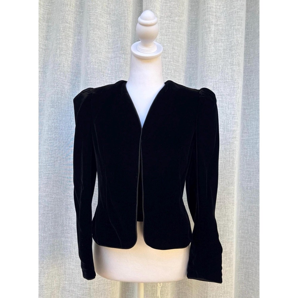 ADOLFO New York vintage black velvet blazer